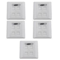 CALANDIS™ 5x Quad Data Wall Outlet Face Plate 4 Port RJ45/RJ11 Ethernet Network Socket | Plugs Jacks & Wall Plates | Networking Cables & Adapters | Computer Cables & Connectors image 4