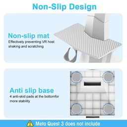 verilux Glasses Storage Stand Non-Slip Desktop Holder for VR Headset & Controller Stand for Meta Quest 3 VR Accessories for Meta Quest 3/ Meta Quest Pro/Oculus Quest 2/ Oculus Quest Controller Stand VR Stand image 3