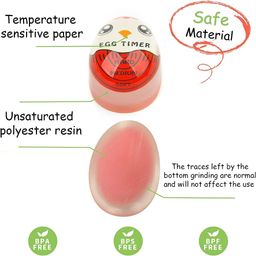 YINLONGDAO Egg Boiler sheper for Kitchen Time Egg Timer for Boiling Eggs Heat Resistant Egg Timer Safe Color Changing Egg Timer Indicate Doneness Levels Boiled Egg Shaper for Liquid Timer (1) image 2