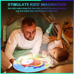 ROSEFAIR Mini 3 Slide Projector Flashlight Torch with 24 Pattern, Kids Projection Light Toy Slide Flashlight Lamp Education Learning Night Light Before Going to Bed image 4