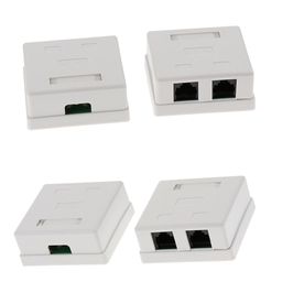 CALANDIS™ 4x Cat5e DOUBLE Port Surface Mount Outlet Box Face Plate Backbox Combo | Plugs Jacks & Wall Plates | Networking Cables & Adapters | Computer Cables & Connectors image 1