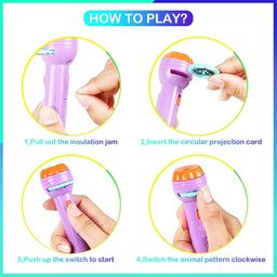 ROSEFAIR Mini 3 Slide Projector Flashlight Torch with 24 Pattern, Kids Projection Light Toy Slide Flashlight Lamp Education Learning Night Light Before Going to Bed image 5