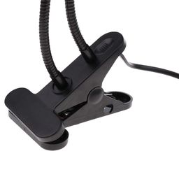 Club Bollywood®EU Plug E27 2-Head Clip On Reading Light Base Desk Reading Lamp Socket Black|Home & Garden | Lamps|1 Piece Dual-Head Clip Reading Light (Not Include Lightbulbs) image 2