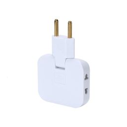 BEHAHAI Rotate Plug EU Converter 3 in 1 Rotatable Outlet Extender 180 Degree Extension Plug with Foldable Multi Plug Mini Slim Wireless Outlet Adapter(Multicolor,Pic 1) (2) image 1