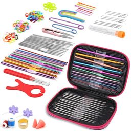 hasthip HASTHIP® 109Pcs Crochet Hooks Set, Crochet Hooks Set with Case, Coloured Ergonomic Crochet Hooks and Crochet Needle Accessories, Crochet Needles Kit for Beginners and Crochet Hook Lovers image 1