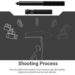 Adofys 3 in 1 Bullet Time Handle with Foldable Tripod Extension Monpod Rod for Insta 360 One X 2 / Insta360 One X Accessories image 4
