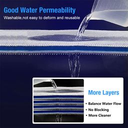 HASTHIP® 30 * 40cm High Density 8 Layer Cotton Reusable Fish Tank Aquarium Filter Pad,Sponge Filter,Cuttable Filters for Medium Fish Tank image 2