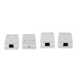 CALANDIS™ 4x Cat5e Single Port Surface Mount Outlet Box Face Plate Backbox Combo | Plugs Jacks & Wall Plates | Networking Cables & Adapters | Computer Cables & Connectors image 1