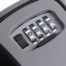 Techzere Combination Key Safe Lock Box - Outdoor Storage With Code Password Security Lock (Black & White) image 2