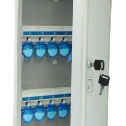 homava 24 Hooks Key Storage Cabinet Secure for Factory, Office & Shops,21.8 x 6.8 x 32.5 cm, Silver image 5