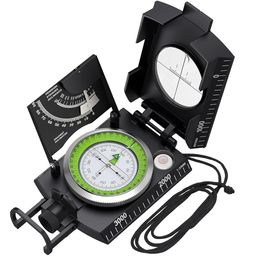 Proberos® High Precision Compass Multifunctional Compass with Glow in Dark Dial Military-level Camping Compass with Sighting & Gradiomete Portable Compass for Hiking, Camping image 1