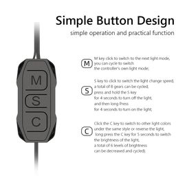Verilux ARGB Controller 5V 3Pin RGB Controller for PC, Built-in Light Modes, SATA Power Supply Light Stripe Remote Controller, PC Modification ARGB Controller for ARGB Fans, ARGB Light Strips image 4