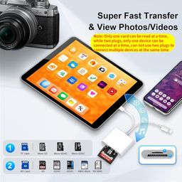 verilux Verilux® SD Card Reader for iPhone iPad, USB C SD Card Reader with Dual Slot for MicroSD/SD image 3