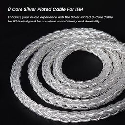 Concept Kart AUDIOCULAR C03 8 Core Silver Plated Upgrade Cable for IEMs, 2Pin 0.78mm Connector, Improved Sound Quality, Volume & Mic Control, Universal 3.5mm Plug Visit the Store image 2