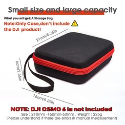 Storage Bag For Dji Osmo Mobile 6,Hard Shell Nylon Portable Case Phone Stabilizer Carrying Case For Dji Om6-Smartphone Gimbal Stabilizer & Accessories (Only Case Not Include Dji Product,Black) image 2