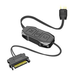 Verilux ARGB Controller 5V 3Pin RGB Controller for PC, Built-in Light Modes, SATA Power Supply Light Stripe Remote Controller, PC Modification ARGB Controller for ARGB Fans, ARGB Light Strips image 1