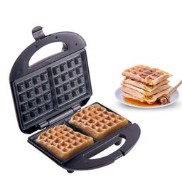 Lifelong Waffle Maker Machine for Home - 750W Mini Waffle Cone Maker with Non Stick Coating and Cool Touch Handle- 2 Belgian Waffles in Minutes - 1 Year Manufacturer's Warranty (Black - LL105W) image 1