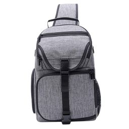saz dekor Multi-Functional Waterproof Camera Knapsack Portable Travel Camera Bag Gray image 4