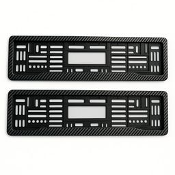 generic PSP Carbon Fiber Frame | Universal Size | Length: 20.8" | Width: 5.8" | Fits All Cars | Front & Rear Pack of 2 | Registration Plate Frame | Unbreakable Frame image 4