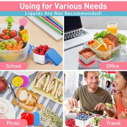hasthip HASTHIP®2PCS Salad Dressing Container to Go, Small Stainless Steel Condiment Containers with Silicone Lids, Leakproof Reusable Dipping Sauce Cups for Lunch Box, 180ML image 4