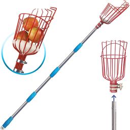 HASTHIP® 190cm Fruit Picker with Basket and Telescopic Pole, Fruit Plucker for Coconut, Mango and More, Easy to Use Fruits Catcher Tree Picker image 1