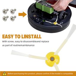 HASTHIP® Compatible with iRobot Roomba Replacement Side Brushes for iRobot Roomba 800/900 Series Universal Side Brushes for 960 980 981 985 860 880 890 891 895 Models, Pack of 4 image 3