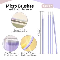 maycreate MAYCREATE® 100-Count Fine Tip Cotton Swabs for Makeup Removal Eyeliner Mascara Precision Removal Excess cosmetics Cotton Swabs Makeup Tools for Eyeliner Fixing & Sharpening & Lip Liner Correction image 2