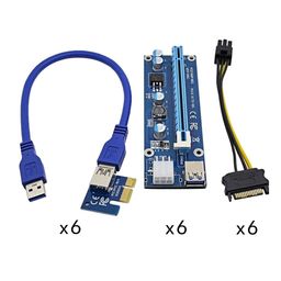 CALANDIS Pci-E Express 1X to 16X USB 6Pin Graphics Extension Power Adapter Cable image 2