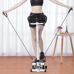 Seafrrzios Twist Stepper Machine with Resistance Bands, LCD Monitor, Tone Your Buttocks, Legs, Thighs, Waist, and More - Compact and Portable 2-in-1 Mini Stepper with Adjustable Resistance image 5