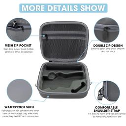 ZORBES Storage Nylon Bag for DJI Osmo Mobile 6 - Hard Shell Portable Carrying Case With Shoulder Belt, Accessories Travel Case (Grey, Not Included DJI Osmo Mobile 6) image 3