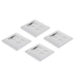 CALANDIS™ 4x Quad Data Wall Outlet Face Plate 4 Port RJ45/RJ11 Ethernet Network Socket | Plugs Jacks & Wall Plates | Networking Cables & Adapters | Computer Cables & Connectors image 3