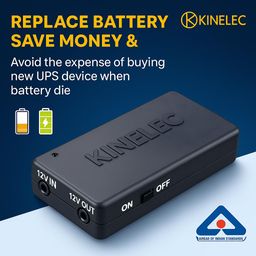 kinelec Mini UPS for 12V WiFi Router Broadband Modem,2400Mah, Backup Upto 5 Hours, Ups for Router up to 2A, WiFi Router UPS Power Backup During Power Cuts, Portable Ups image 5
