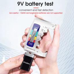 serplex Serplex® Battery Tester, Universal Digital Battery Checker For AAA/AA / 9V/ C/D/N / 1.5V Button Cell Battery, Small Accurate Cell Tester, Battery Power Checker (Not For Rechargable Battery) image 3