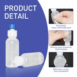 hasthip HASTHIP® 41Pcs Needle Tip Glue Bottles Applicator Set, 30ml 50ml 100ml Plastic Squeeze Dropper Bottles with Caps and Blunt Needle Tips for Craft Art Project, Paint Quilling Craft and Oil image 3