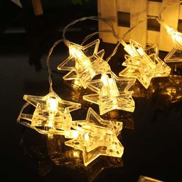 BZ756 10 LED Battery Star Photo Clips for Decorative Lamp Strings Warm White image 3