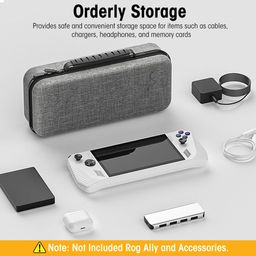 Carrying Case for Rog Ally & Accessories, Portable Handbag for Rog Ally, EVA Carrying Case Rog Ally Organizer with Handle, Waterproof Protective Storage Bag Travel Case for Rog Ally Console Organizer image 4