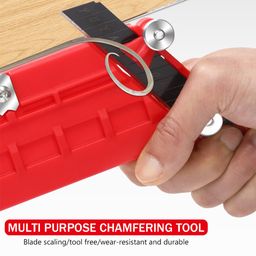 Serplex® V-Shaped Edge Trimmer with 10 Blades, 45-Degree Edge Cutter Tool for Wood Edge Banding, Woodworking Edge Banding Round Edge Planer Bevel, Hand Trimming Tool for Woodworking Projects image 4