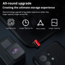bliksem 2 Pack Memory Card 32GB with SD Adapter, High Speed Micro SD Card, UHS-I C10 A1 U3 Memory TF Card for Tablet/Mobile Phone/Camera/Car Audio/Game Console (TF171 Red Black 32GB) image 3