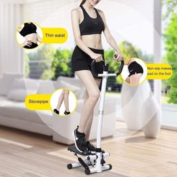 MORPICH Steppers for Exercise with Handlebar - Dual Hydraulic Cylinder Twist Stepper, 330 lb Capacity, 3D Particle Non-Slip Design and ABS Edge Protection image 4
