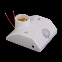 QAWACHH Automatic Human Body Motion Infrared Sensor Detector Bulb Base Holder,Wall Lamp Holder Socket with 1 Bulb Holder image 2