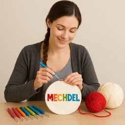 MECHDEL 8 Pcs Hooks Set,Small Hooks,Lace Crochet Hooks Set,Ergonomic Handle Lace Hooks Set for Arthritic Hands, Hook, Knitting Kit, Needle Set image 2