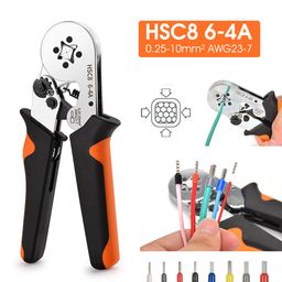 hasthip HASTHIP® Wire Connector Cable Connector Wire Crimping Tool, Ferrule Crimping Tool Kit, Self-Adjusting Square Wire Crimper Plier for AWG22-7 with 1200pcs Assortment Ferrule Wire image 4