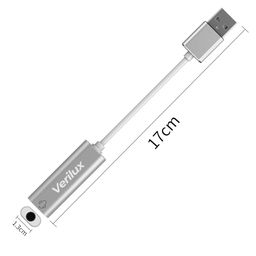 verilux Verilux® USB Sound Card USB to 3.5mm Jack Audio Adapter USB External Stereo Sound Adapter Splitter Converter for Windows and Mac, Linux, Compatible with PS4, Headset, Laptop, PC image 5