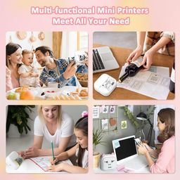 zeitel ZEITEL® Portable Thermal Mini Printer for Students, for Home Use Bluetooth Printer for Mobile Android and iOS, Mini Sticker Printer for Question Bank, Flashcards, Journal, Photos, Notes, Label image 3