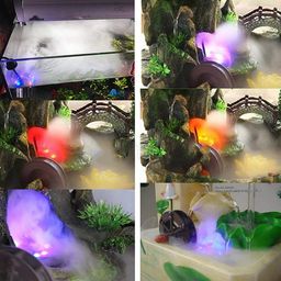 12-LED Lamps Mist Maker Fog Machine Atomizer Fogger Water Fountain US Plug image 4