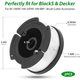 HASTHIP® Grass String Trimmer Wire/Weed Eater String for BLACK+DECKER Replacement, 30Ft Nylon Weed Trimmer Line Spool - Universal Wire/Spool for AF-100AF-100-3ZPAF-100-BKP - Brush Cutter Accessories image 3