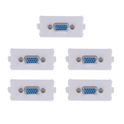 bnf bnf® 5 Packs VGA Wall Socket Module Wallplate Plug with Frame Directly Plug Type image 1