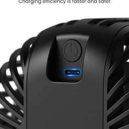 USB Desk Fan Flexible Stroller Fan with Clip 5000mAh Rechargeable USB Fan with 4 Speeds Cordless Quiet Fan for Crib Handle, Desk, Safety Baby Seat image 5