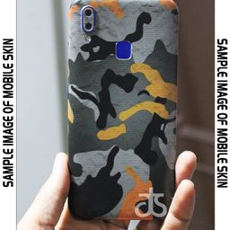 AtOdds Mobile Skin Sticker Wrap | Compatible for Nothing Phone 3A| Scratchproof Matte Finish | Full Coverage for All Sides & Camera Protection (Orange Camo) image 2