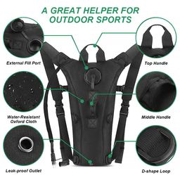 proberos Proberos® Advanced 3L Hydration Backpack with Water Bladder - Tactical, Leak-Proof & BPA-Free, Ideal for Hiking, Biking & Running, Durable Oxford & Nylon Material, Insulated, Multi-Carry Options image 5